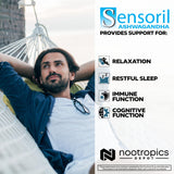 Nootropics Depot Sensoril Ashwagandha, caja de presentación, opción ordenada para almacenamiento.