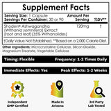 Nootropics Depot Shoden Ashwagandha, primer plano de cápsula para manejo del estrés