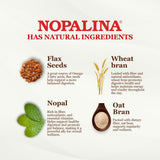 Nopalina con linaza y psyllium; fibra natural para la regularidad.