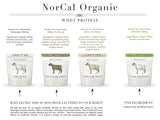 NorCal Organic proteina de suero chocolate, cacao crudo de California