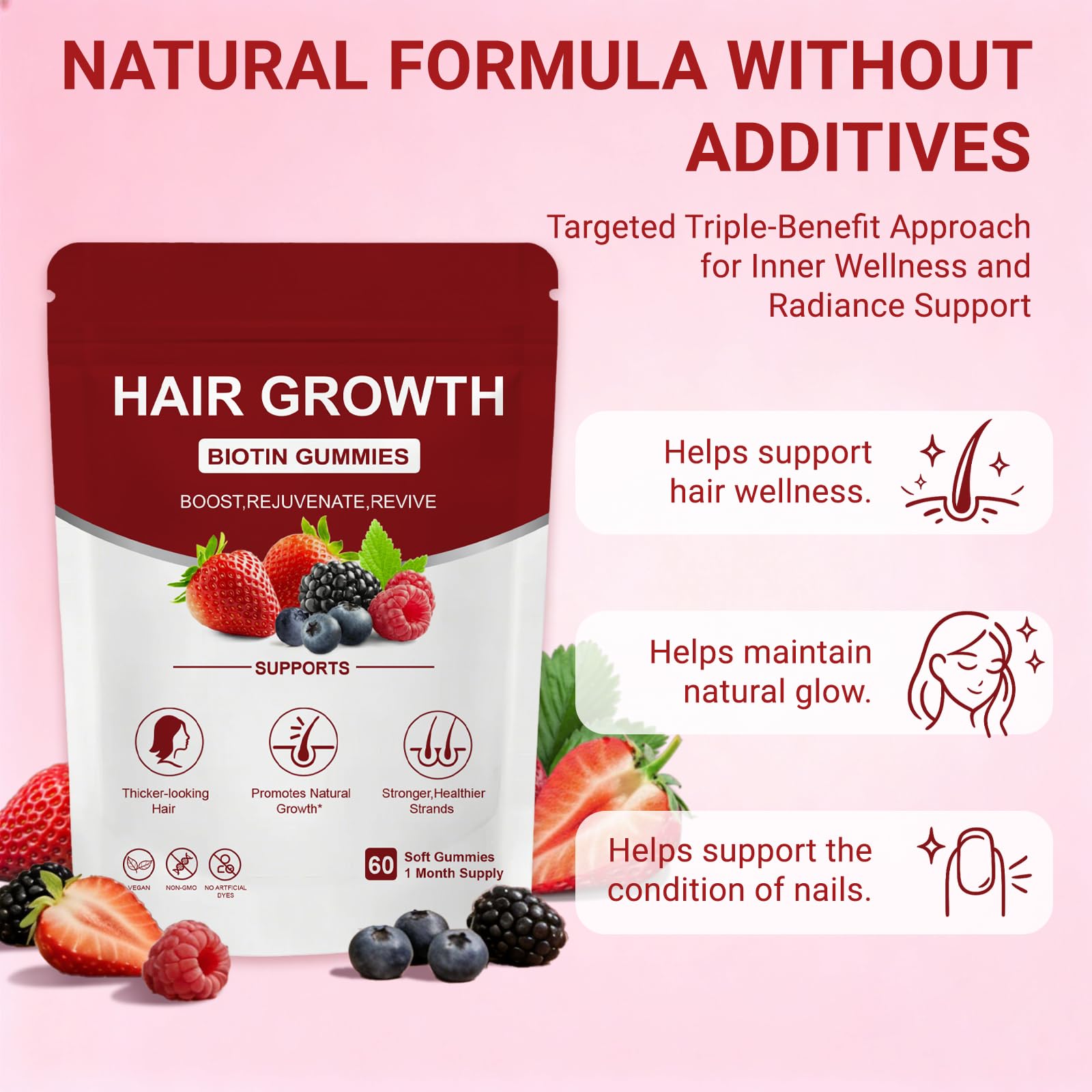 Norce Sactor Lumin botella biotina colágeno: complemento para cabello, piel y uñas.