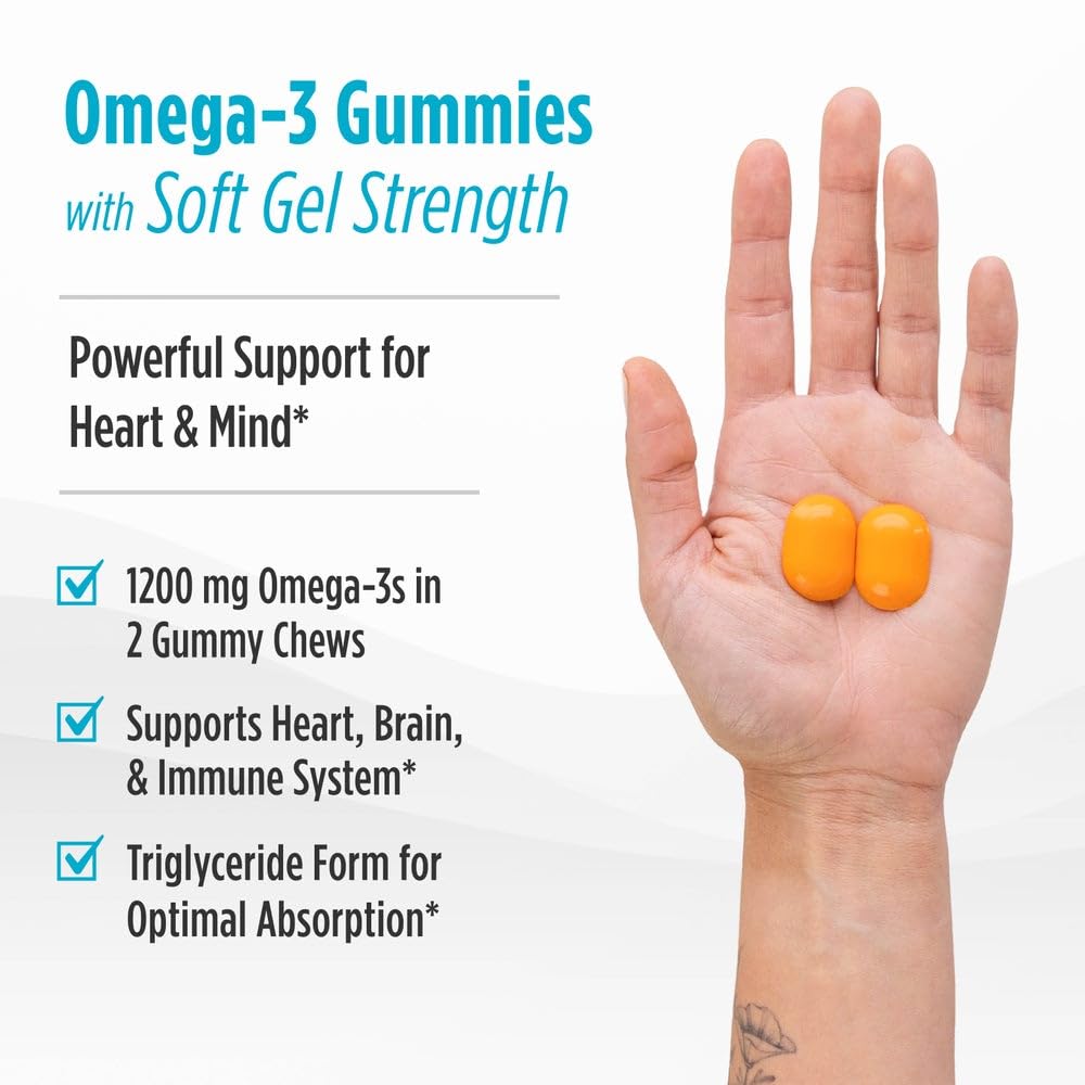 Gominolas Nordic Naturals con 1200 mg de omega-3 por porción