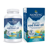 Nordic Naturals Aceite Higado Bacalao Artico Limon Botella: apoyo omega-3 para salud cardiaca y cerebral.