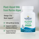 Nordic Naturals Alga DHA, etiqueta con certificación vegana AVA.