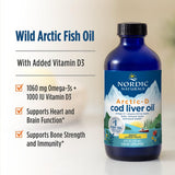 Frasco Nordic Naturals Arctic-D con sabor limón ofrece experiencia agradable al tomar.
