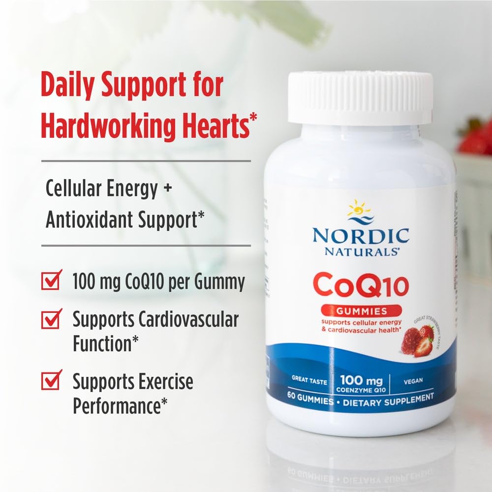 CoQ10 gomitas fresa – envase práctico para llevar y consumir en cualquier momento.