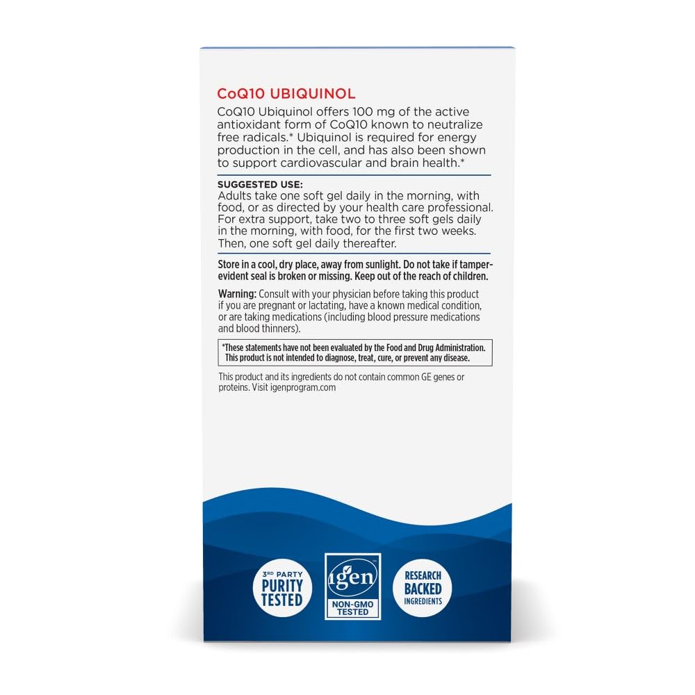 Nordic Naturals CoQ10 Ubiquinol sin OGM, gluten y lácteos