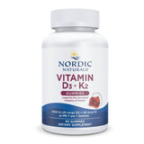 Gomitas Nordic Naturals D3 + K2 con sabor granada para apoyo diario de la salud ósea