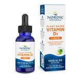Nordic Naturals D3 líquido basado en plantas, 1 oz, promueve huesos fuertes y bienestar general.