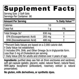 Nordic Naturals DHA fresa, etiqueta frontal, sabor agradable para consumo diario.