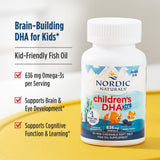 Gomitas mini Nordic Naturals DHA Xtra, sabor frambuesa, formato cómodo para niños.