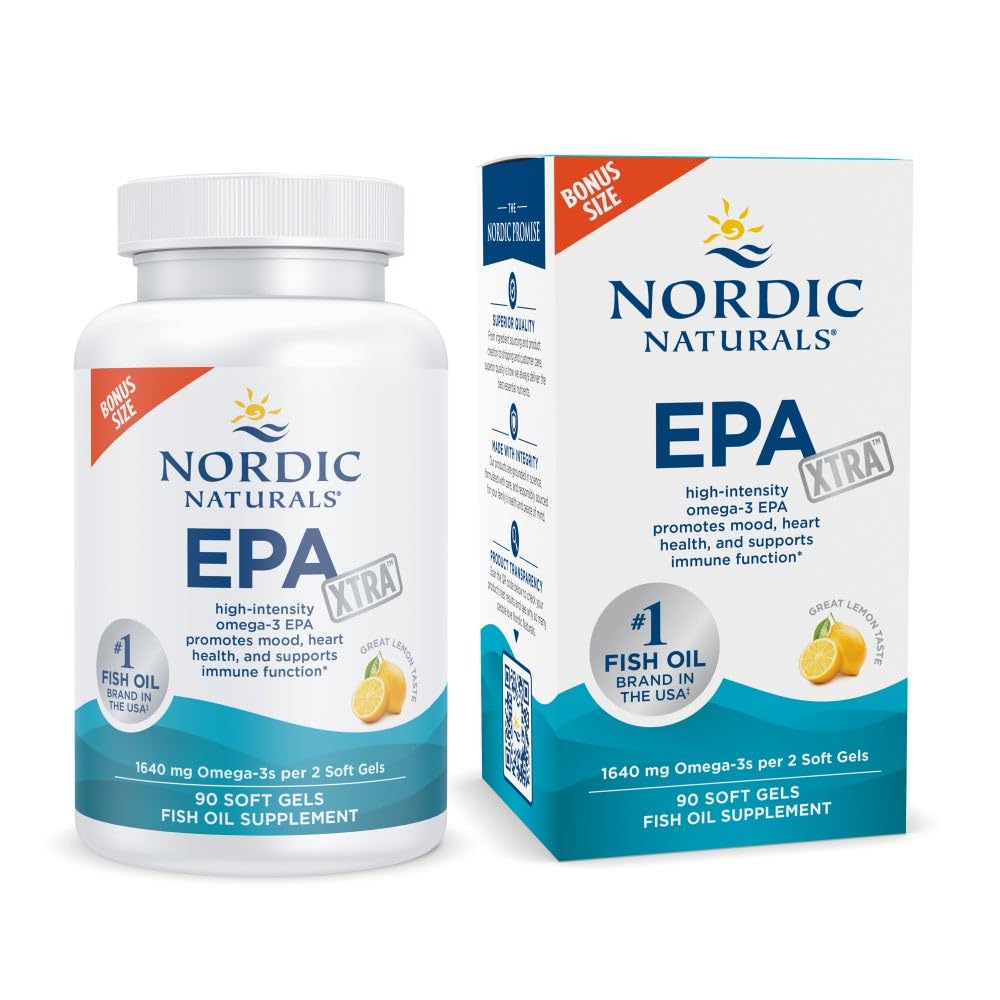 Nordic Naturals EPA Xtra en botella limón para consumo diario.