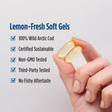 Nordic Naturals Etiqueta Limon: frasco con sabor citrico y fácil de tragar.
