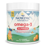 Gomitas Nordic Naturals Omega-3 mandarina en bote, sabor agradable.