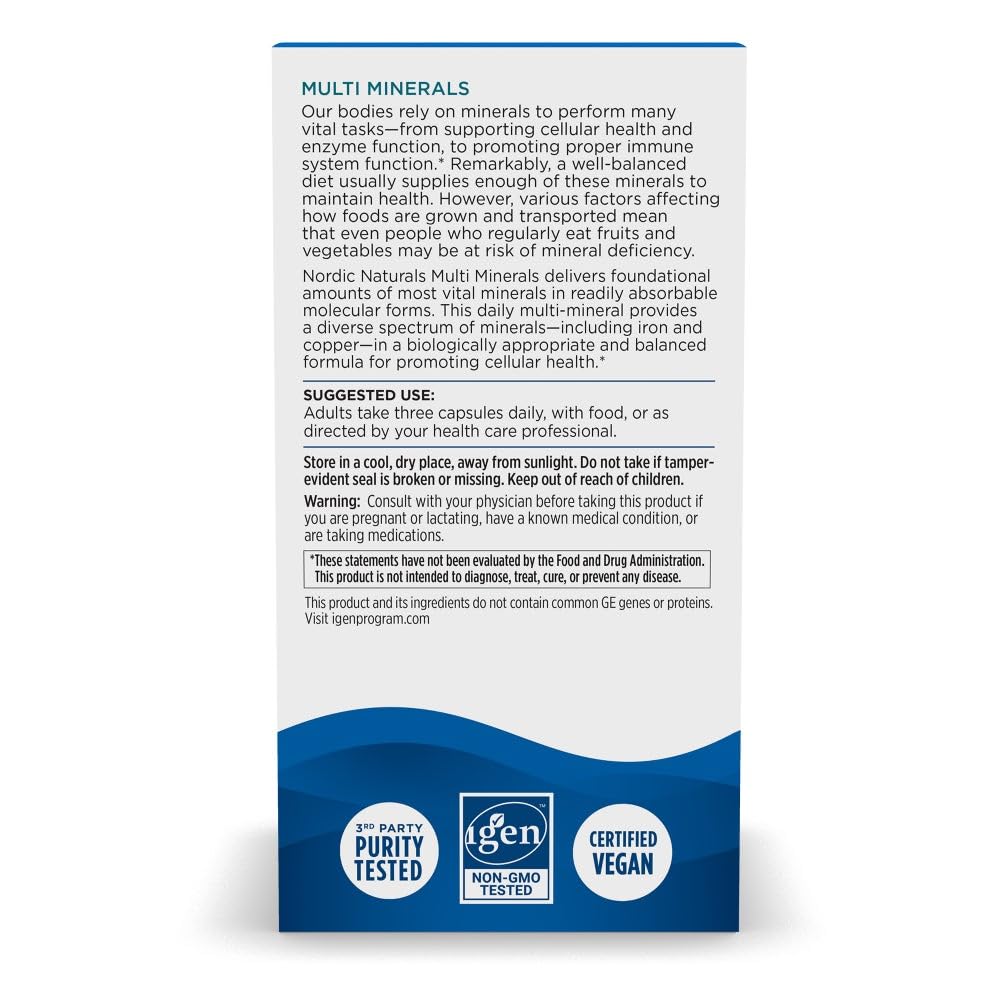 Detalle de textura de las cápsulas Nordic Naturals Multi Minerales para consumo cómodo