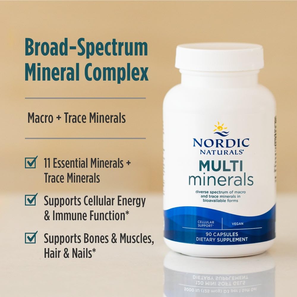 Envase de 90 cápsulas Nordic Naturals Multi Minerales para uso diario