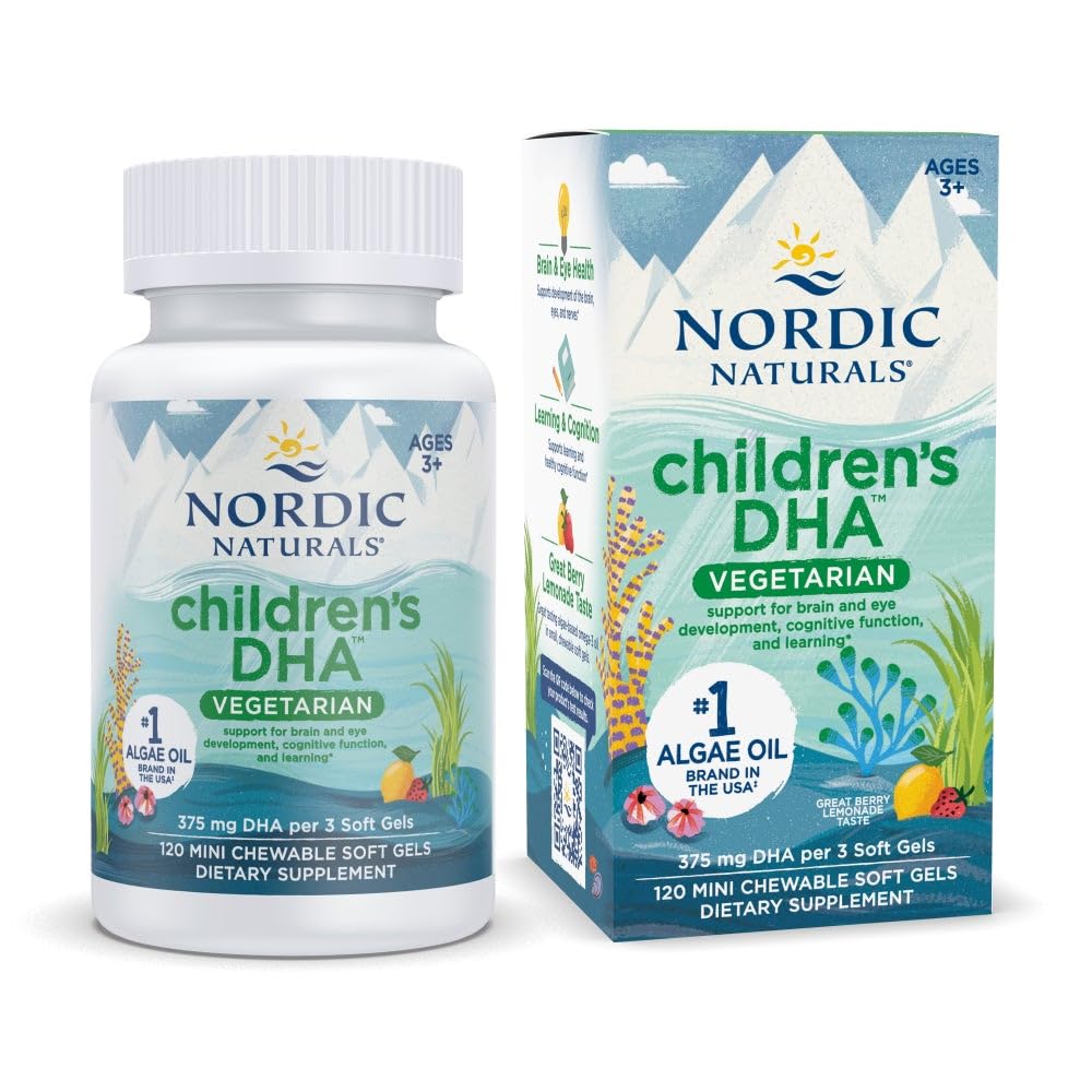 Nordic Naturals Ninos DHA alga frasco: suplemento diario para desarrollo.