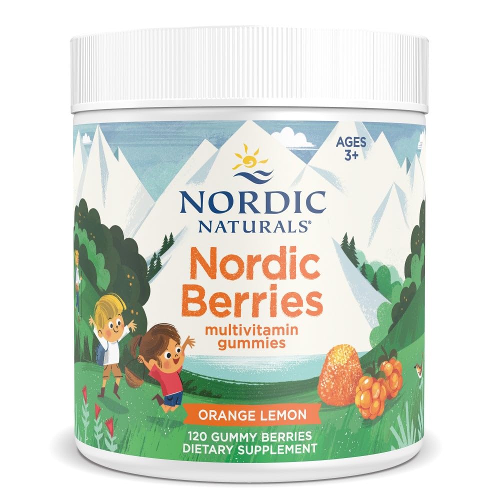 Nordic Naturals Nordic Berries Citrus, frasco de gominolas, apoyo diario para niños