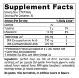 Nordic Naturals Omega-3, detalle-capsula: textura suave y agradable.