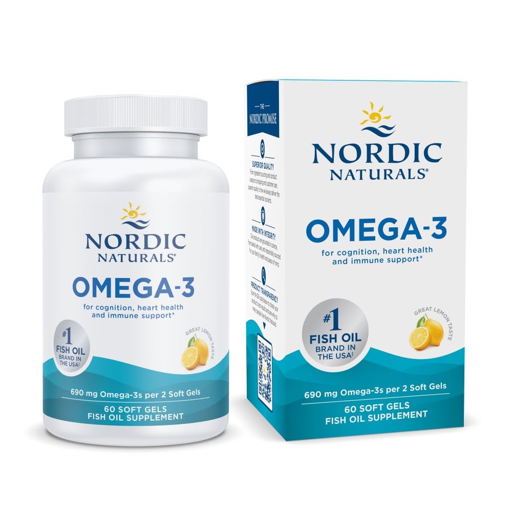 Nordic Naturals Omega-3 limón en botella, sabor cítrico para apoyar potencialmente la salud del corazón