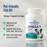 Nordic Naturals Omega-3 Pet: cápsulas blandas, mejor absorción para perros y gatos.