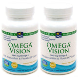 Nordic Naturals Omega Vision Limón, botella de gel suave, posible apoyo a la salud visual diaria.