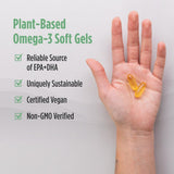Nordic Naturals Planta Omega limón, etiqueta nutricional clara para controlar la ingesta de omega-3 vegetales