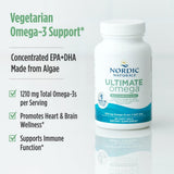 Nordic Naturals Planta Omega limón, etiqueta frontal resalta origen de algas y omega-3