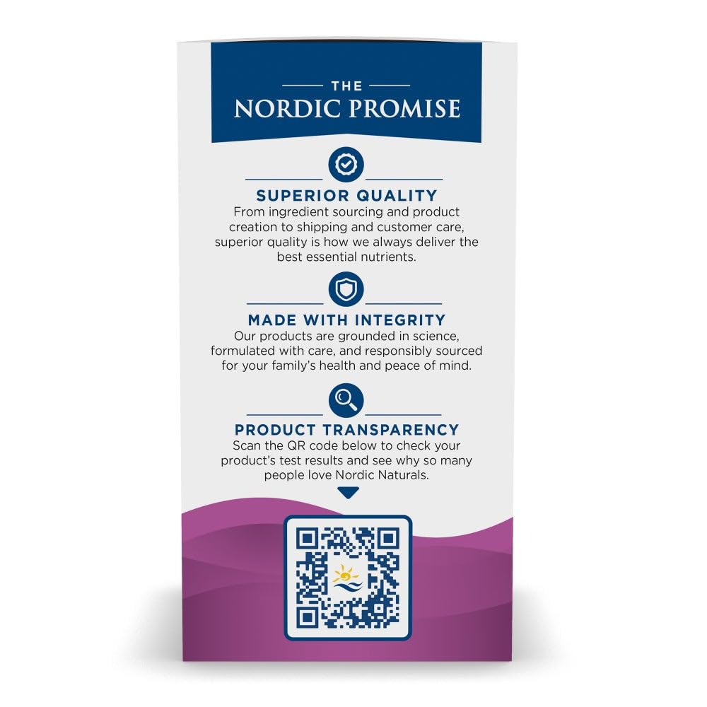 Nordic Naturals Postnatal Omega-3 dosis diaria, cápsulas suaves visibles para rutina.