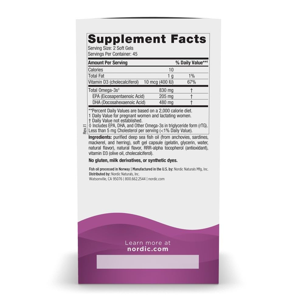 Nordic Naturals Prenatal DHA botella de 90 cápsulas, entrega conveniente para la rutina diaria