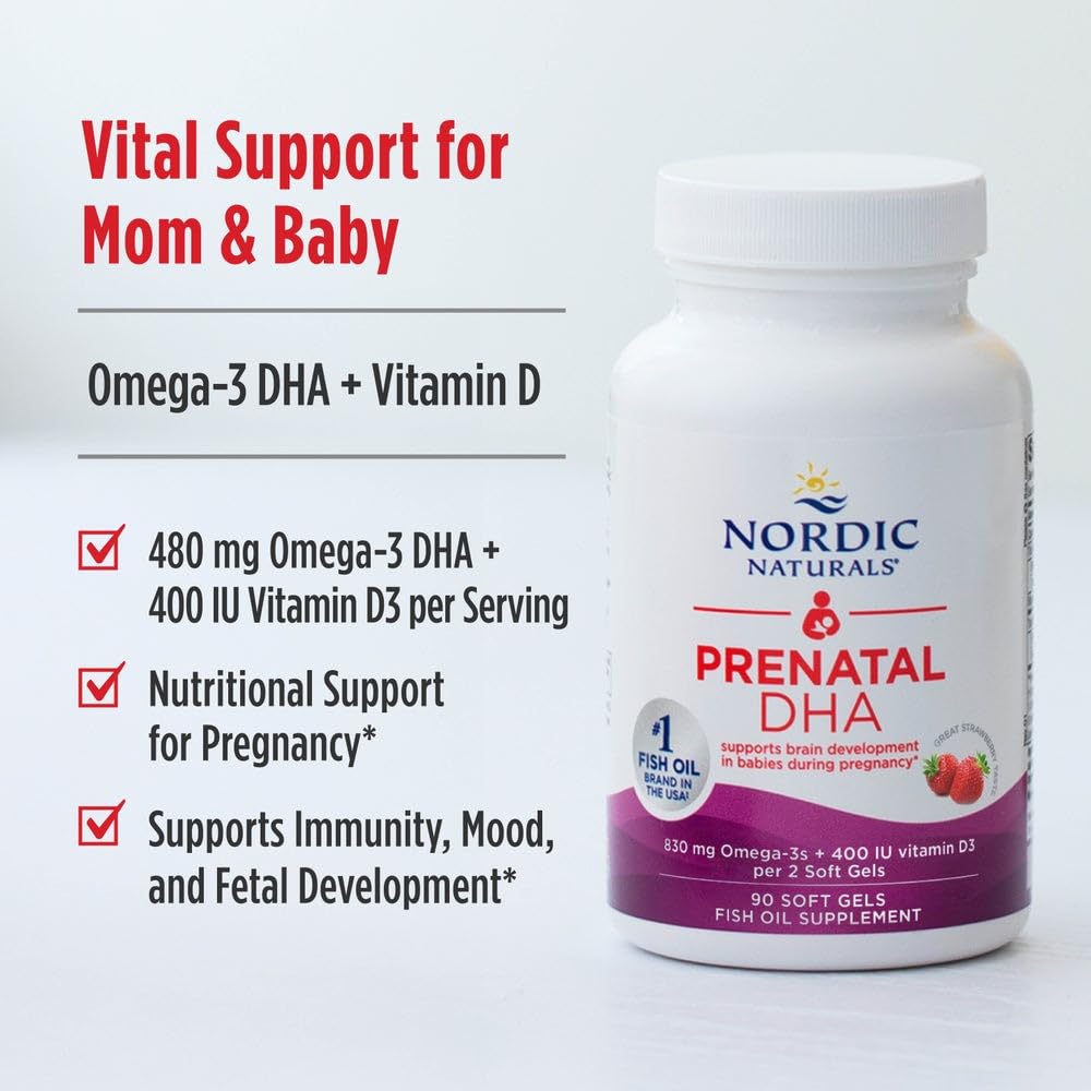 DHA con D3 de Nordic Naturals para soporte óseo y bienestar.