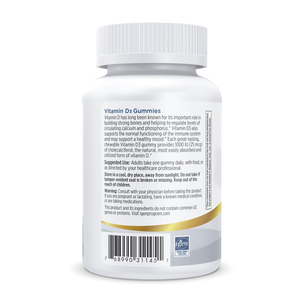 Rutina diaria con Nordic Naturals D3 Gummies; toma una gomita como parte del día.