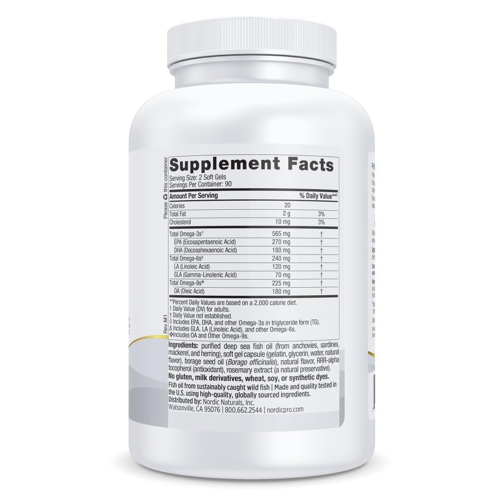 Nordic Naturals ProEFA 3-6-9, cápsulas fáciles de tomar para la salud general
