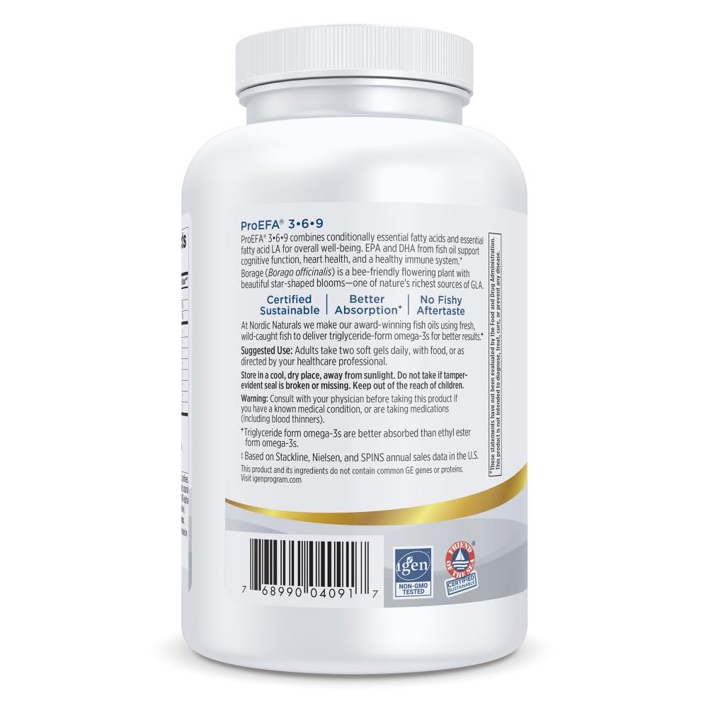 Nordic Naturals ProEFA 3-6-9, estilo de vida saludable con omega-3