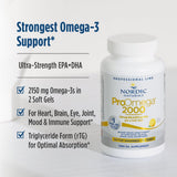 Nordic Naturals ProOmega 2000 etiqueta frontal con información de ingredientes.
