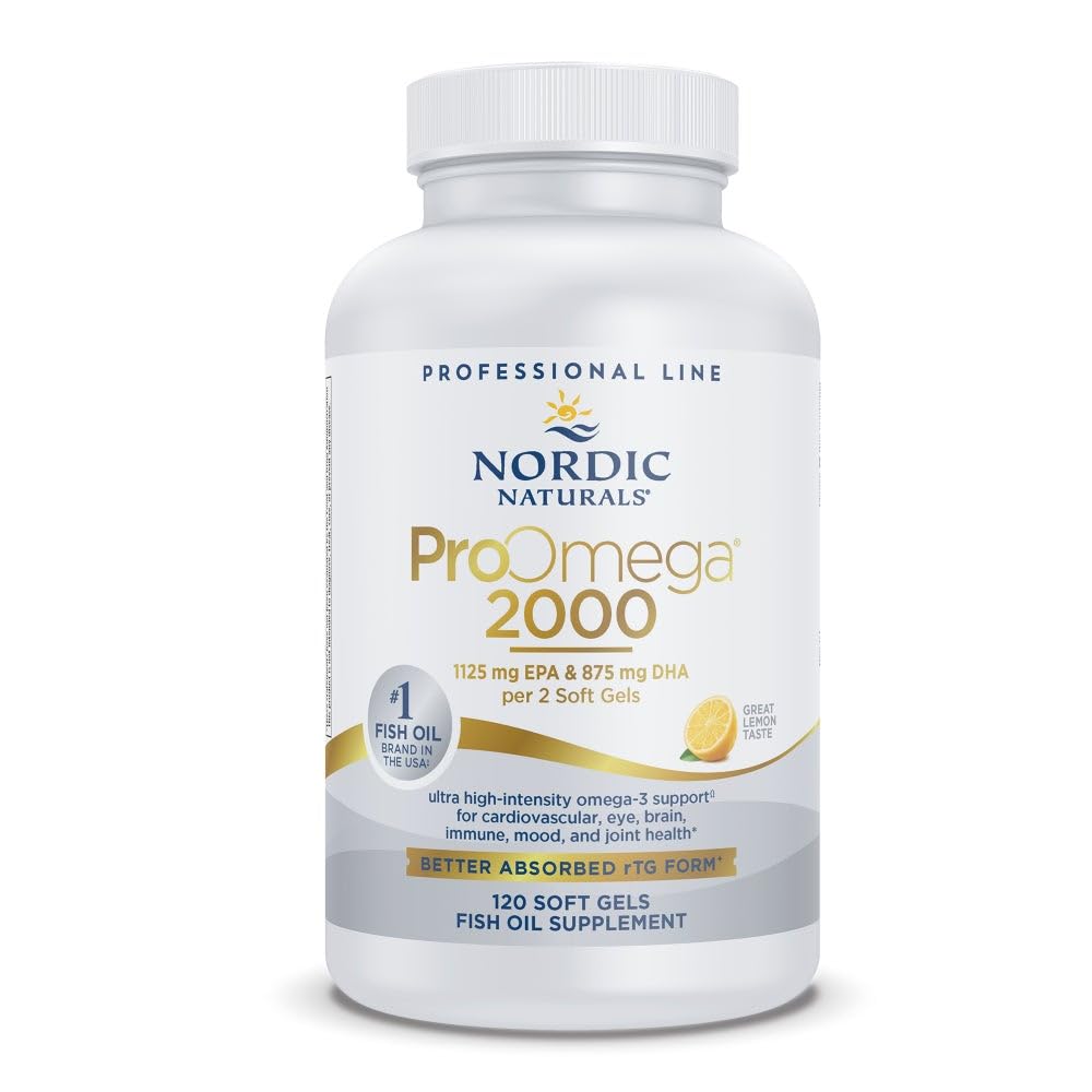 Nordic Naturals ProOmega 2000 frasco limón: cápsulas suaves para bienestar general.