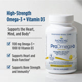 ProOmega-D, cápsulas doradas: alta concentración de omega-3 para uso diario.