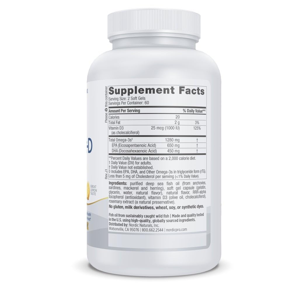 ProOmega-D, etiqueta clara: información clara sobre omega-3 y D3.