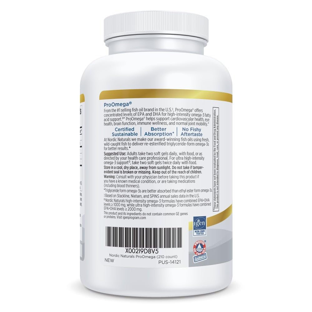 Nordic Naturals ProOmega - cápsulas listas para tomar en casa.