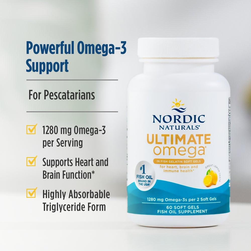 Nordic Naturals Ultimate Omega, cápsulas blandas de limón, experiencia de consumo suave.