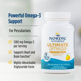 Nordic Naturals Ultimate Omega, cápsulas blandas de limón, experiencia de consumo suave.