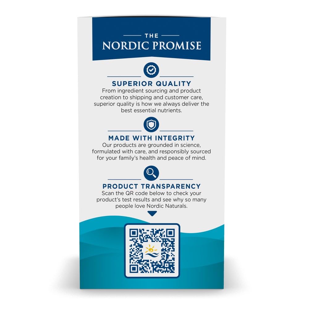 Nordic Naturals Ultimate Omega, ingrediente de pescado salvaje, opción sin gluten ni lácteos.