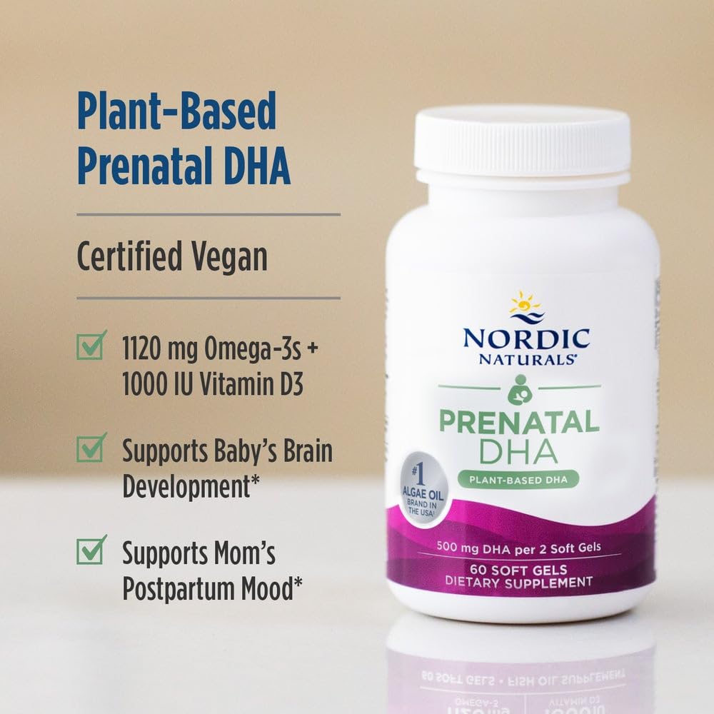 Nordic Naturals, aceite de microalgas, fuente basada en plantas de omega-3 durante el embarazo.