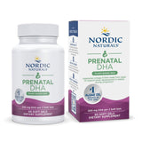 Nordic Naturals Vegan Prenatal DHA, botella, apoyo al desarrollo cerebral del bebé potencial.