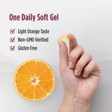 Nordic Naturals vitamina D3 y K2 naranja, etiqueta legible con ingredientes.