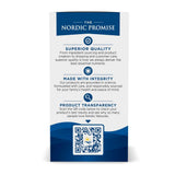 Nordic Naturals vitamina D3 y K2 naranja, primer plano muestra textura suave.