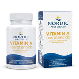 Nordic Naturals Vitamina A Carotenoides frasco: apoyo antioxidante para piel y células.