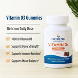 Nordic Naturals Vitamin D3 Gomitas, botella fácil de usar para la rutina diaria.