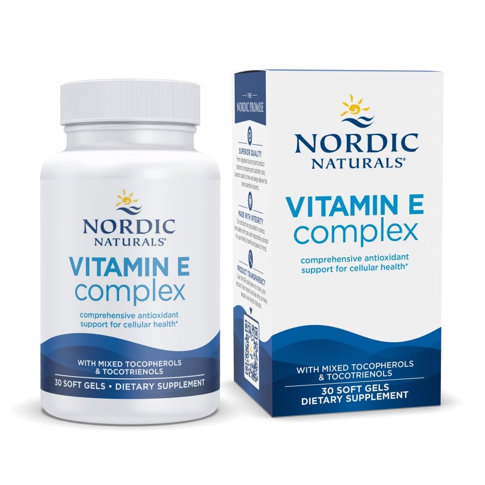 Nordic Naturals Complejo de Vitamina E, cápsulas blandas, seis formas para antioxidante diario