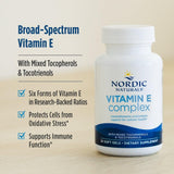 Nordic Naturals Complejo de Vitamina E, sin sabor para uso diario